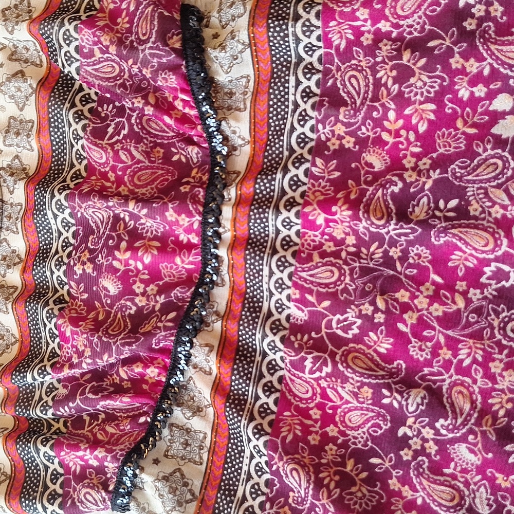 Pre-owned adorable Fashon Bug Blouse w/ tie in back M - Picture 4 of 11
